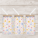 UV DTF 16oz Can Glass Wraps - FLOWERS