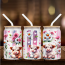 UV DTF 16oz Can Glass Wraps - HIGHLANDER COWS