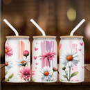 UV DTF 16oz Can Glass Wraps - FLOWERS