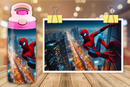 12oz Sublimation Flip Top Water Bottle Print - Spiderman