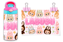 12oz Sublimation Flip Top Water Bottle Print - Bubu