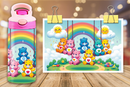 12oz Sublimation Flip Top Water Bottle Print - Swinging Dancing Care Bears