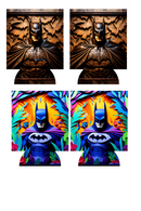 3D Bat Guy Sublimation Print to fit Can/stubby Coolers.