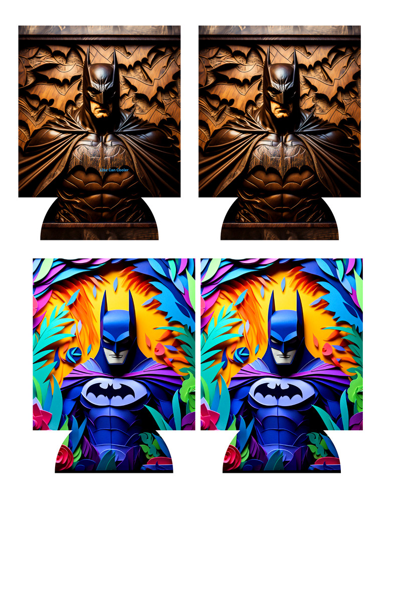 3D Bat Guy Sublimation Print to fit Can/stubby Coolers.