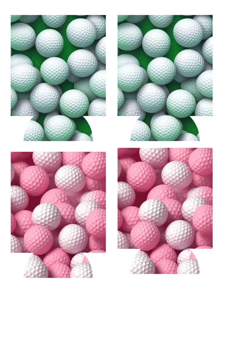 3D Golf Balls Sublimation Print to fit Can/stubby Coolers.
