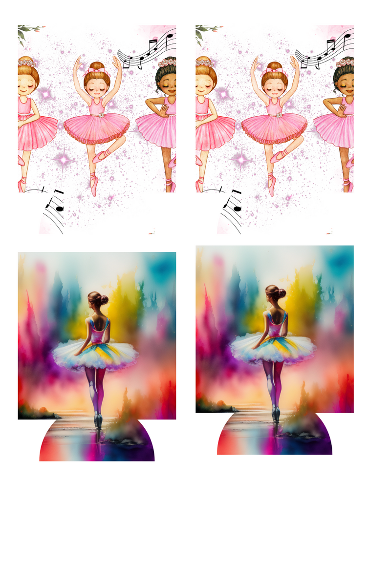 Ballerina Sublimation Print to fit Can/stubby Coolers.