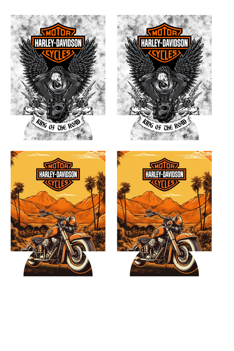 Harley Sublimation Print to fit Can/stubby Coolers.