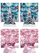 Christmas Tree's Sublimation Print to fit Can/stubby Coolers.