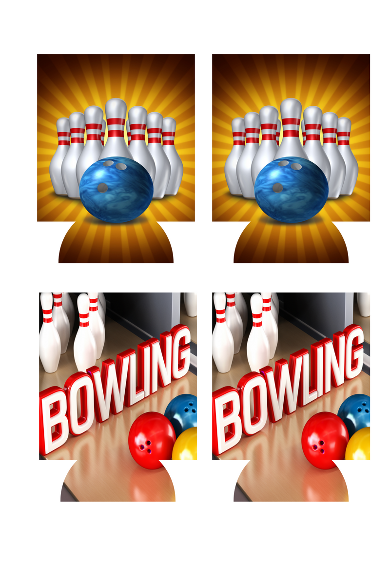 Bowling Print to fit Can/stubby Coolers.