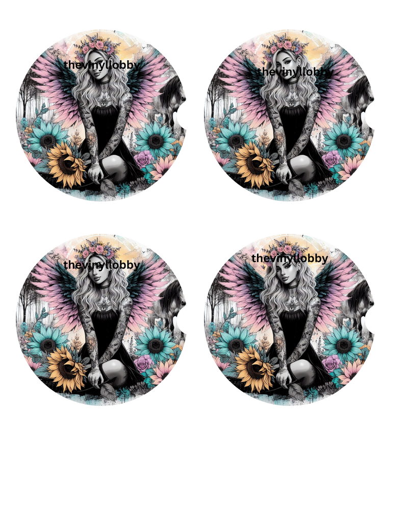 Car Coaster Sublimation Prints -Floral Fairy