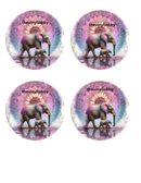 Car Coaster Sublimation Prints - Mandala Elephant