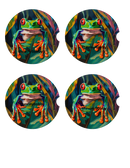 Car Coaster Sublimation Prints - Colourful Frog