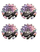 Car Coaster Sublimation Prints - Floral Turtle