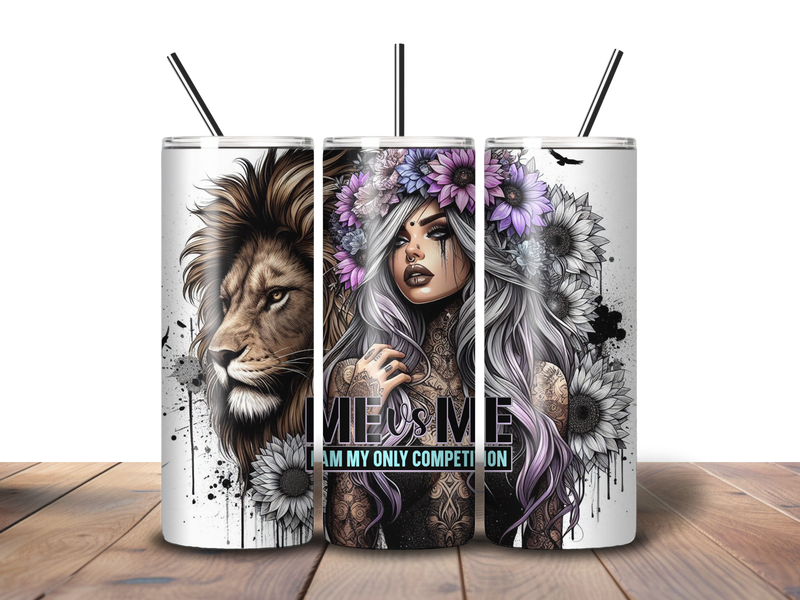 20oz Skinny Tumbler Printed Paper - Me Vs Me