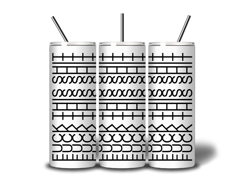 20oz Skinny Tumbler Printed Paper - Hidden Words