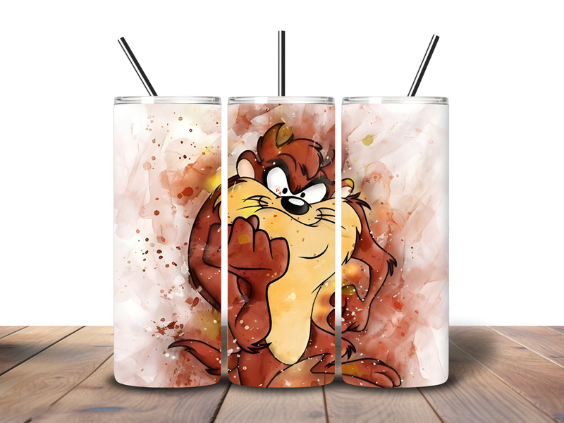20oz Skinny Tumbler Printed Paper - Cartoon