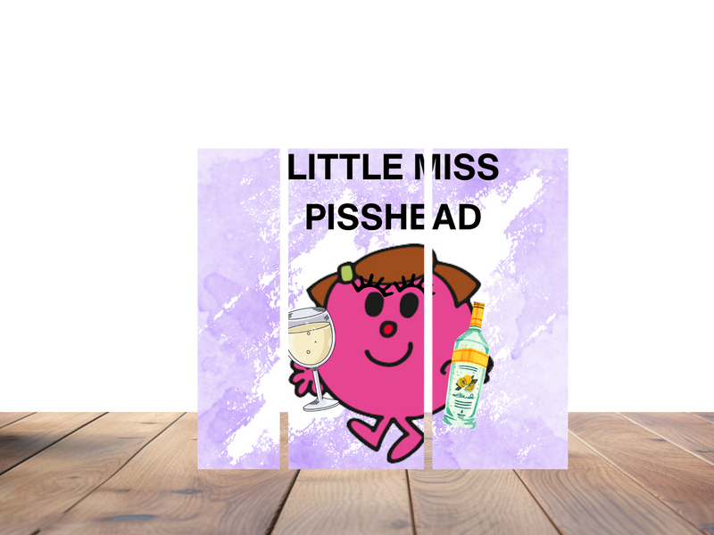 20oz Skinny Tumbler Printed Paper - Little Miss
