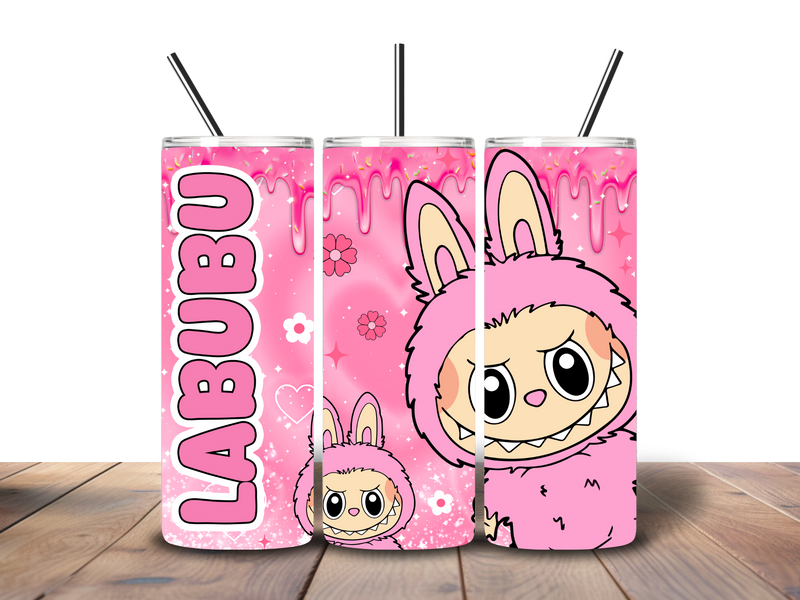 20oz Skinny Tumbler Printed Paper - Bubu Cartoon Monster