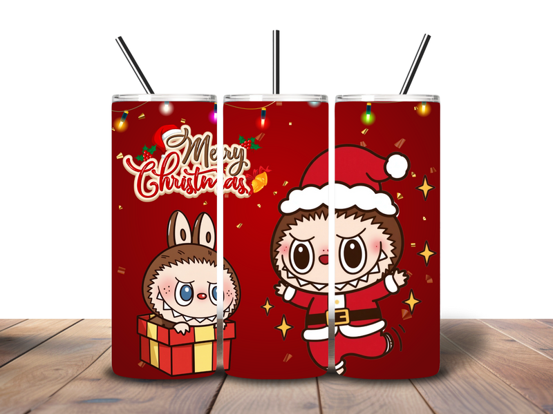 20oz Skinny Tumbler Printed Paper - Christmas bubu