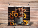 Baby Highlander Cow in Bucket 20oz Skinny Tumbler Download file