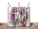 20oz Skinny Tumbler Printed Paper - You Are Enough