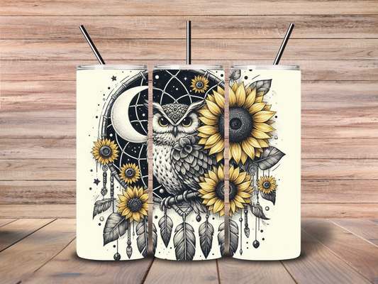 Owl Dream Catcher 20oz Skinny Tumbler Download file