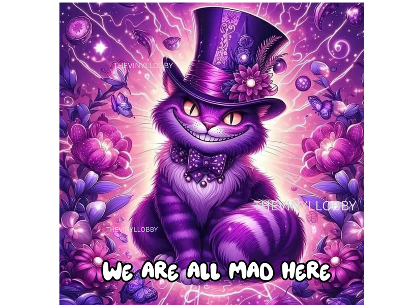 20oz Skinny Tumbler Printed Paper - We are all mad here