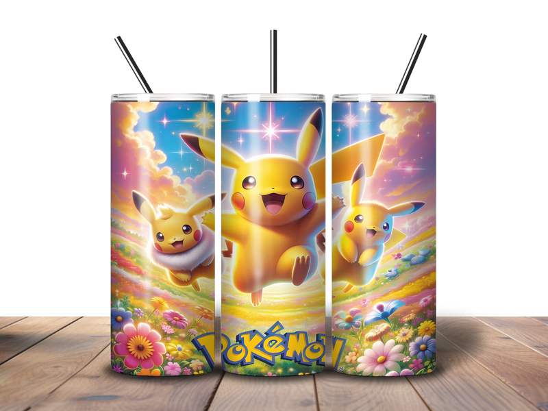 20oz Skinny Tumbler Printed Paper - Cartoon