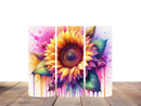 20oz Skinny Tumbler Printed Paper - Dripping Sunflower