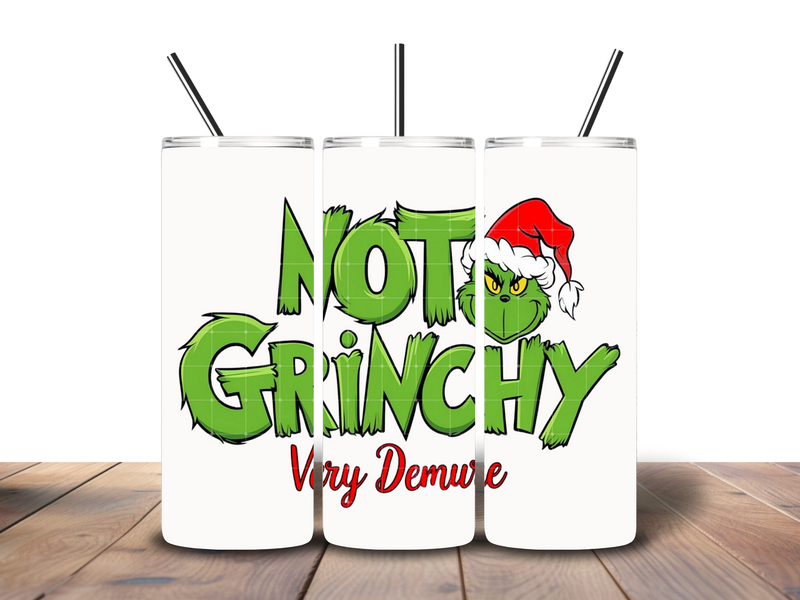 20oz Skinny Tumbler Printed Paper - Funny Grinch Christmas