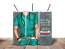 20oz Skinny Tumbler Printed Paper - Male Nurse