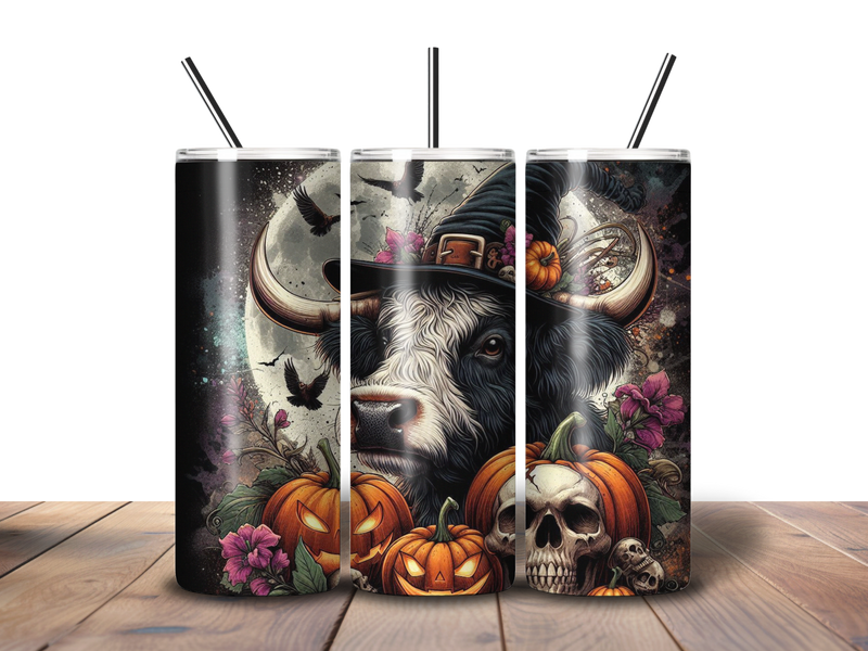 20oz Skinny Tumbler Printed Paper - Halloween