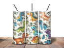 Printed Sublimation Paper for 20oz  Skinny Tumblers - Dino