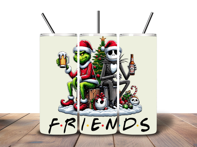 20oz Skinny Tumbler Printed Paper - Funny Grinch Christmas