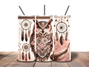 20oz Skinny Tumbler Printed Paper - Brown Owl
