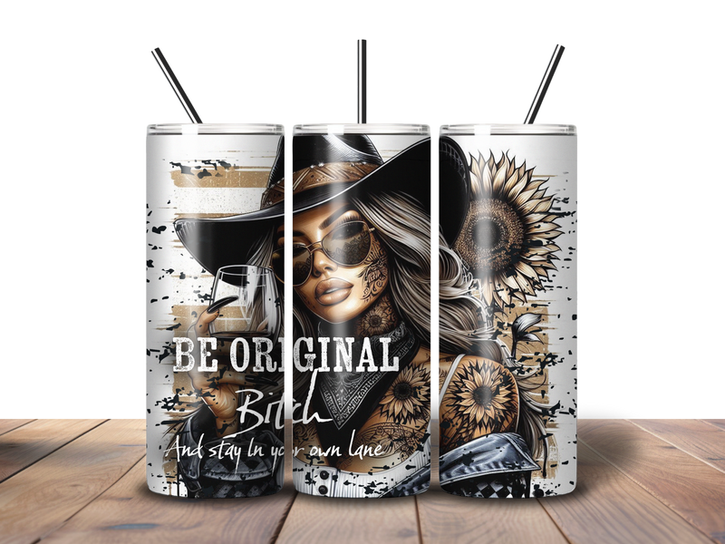 20oz Skinny Tumbler Printed Paper - Be Original