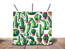 20oz Skinny Tumbler Printed Paper - Funny Cactus