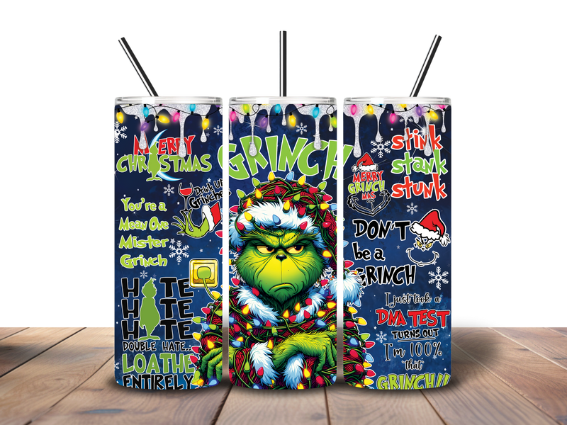 20oz Skinny Tumbler Printed Paper - Christmas