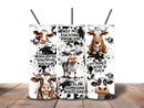 20oz Skinny Tumbler Printed Paper - Funny Cow