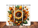 Yellow Floral Sunflower 20oz Skinny Tumbler Printed Paper