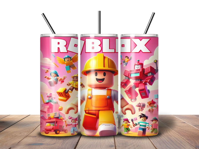 20oz Skinny Tumbler Printed Paper - Game