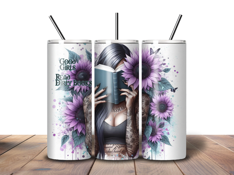 20oz Skinny Tumbler Printed Paper - Good Girls Read Books