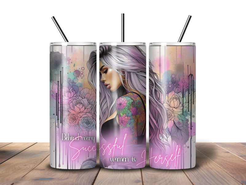 20oz Skinny Tumbler Printed Paper - Self-love