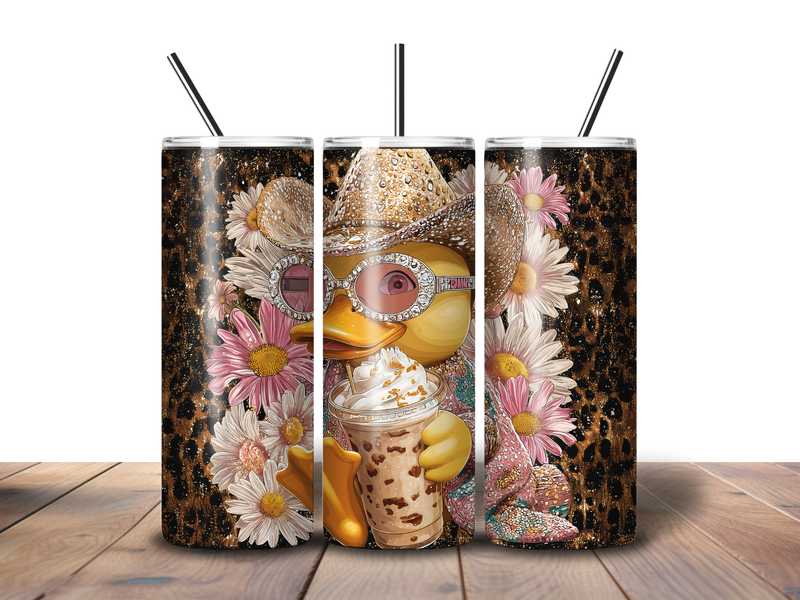20oz Skinny Tumbler Printed Paper - Diamond Duck