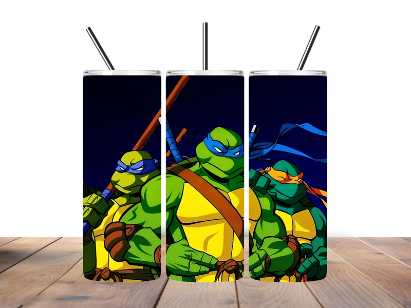 20oz Skinny Tumbler Printed Paper - Turtle