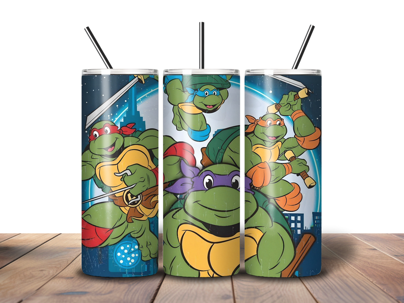 20oz Skinny Tumbler Printed Paper - Turtle