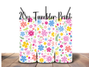 20oz Skinny Tumbler Printed Paper - Floral