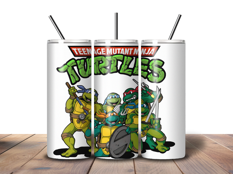20oz Skinny Tumbler Printed Paper - Turtle
