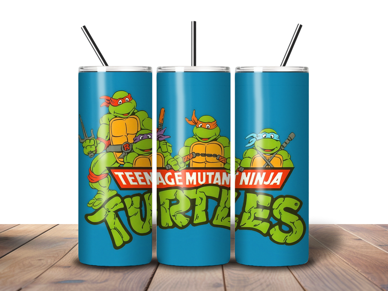20oz Skinny Tumbler Printed Paper - Turtle