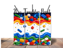 20oz Skinny Tumbler Printed Paper - Floating Bricks